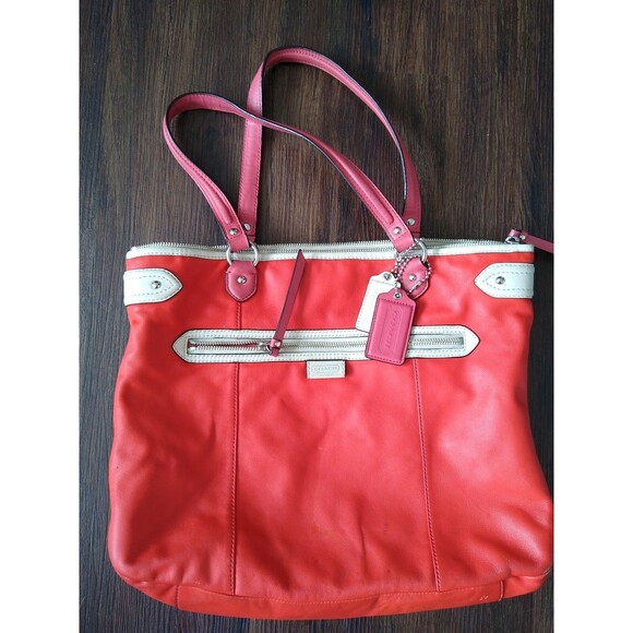 Coach Tote Retro 80s 90sSoho Boho Designer Spring Traditional Y2K Vermillion - Picture 1 of 10